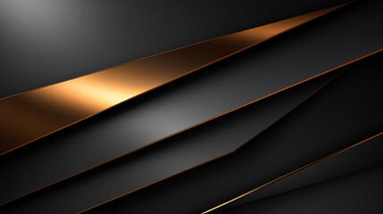 Abstract Black and Gold Stripes