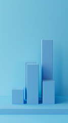 3D rendering of a simple bar chart