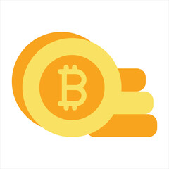 Bitcoin and Cryptocurrency Vector Flat Icons