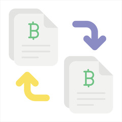 Bitcoin and Cryptocurrency Vector Flat Icons