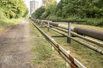 industrial pipelines in the landscape