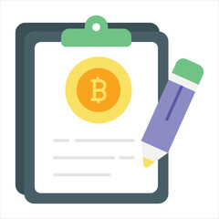 Bitcoin and Cryptocurrency Vector Flat Icons