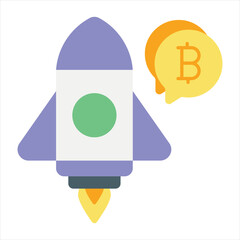 Bitcoin and Cryptocurrency Vector Flat Icons