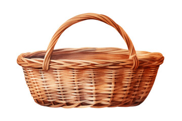 Obraz premium Whispering Secrets: A Wicker Baskets Tale on a White or Clear Surface PNG Transparent Background.