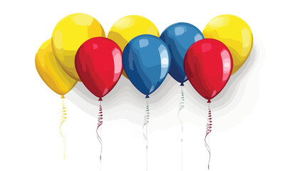 Vector realistic illustration for colombian independence day celebration