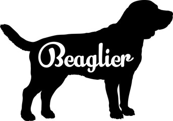 Beaglier Dog silhouette dog breeds logo dog monogram vector