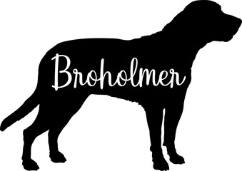 Broholmer Dog silhouette dog breeds logo dog monogram vector