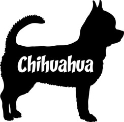 Chihuahua Dog silhouette dog breeds logo dog monogram vector