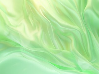 Obraz premium A green fabric with a pattern of a leaf