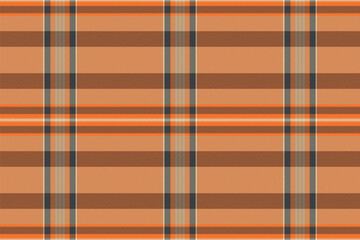 Plaid texture pattern of vector textile fabric with a tartan seamless check background.