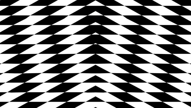 Abstract creative black and white geometric diamond shape pattern motion background. Video animation Ultra HD 4k footage.