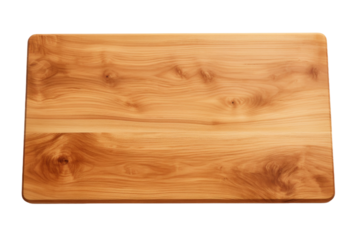 The Dancing Symphony of a Wooden Cutting Board on a White or Clear Surface PNG Transparent Background.
