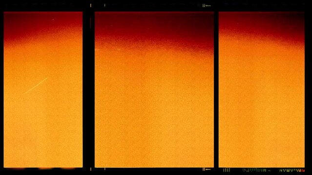 Backdrop film with 3 frames vintage grunge and noise light leak camera roll frames ideal for intro, transitions or title sections, in 4k