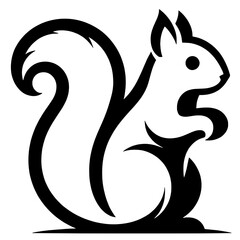 Linda silueta de ardilla