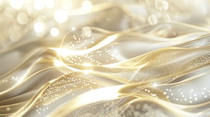 Abstract Delicate Lines and Sparkling Bokeh Luxurious Aura Background