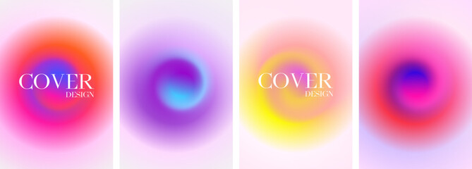 Y2K Radiant Gradient Neon Background Set Vibrant Holographic Neon Designs