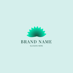 logo features a lotus flower in a simple and serene design