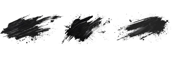 Abstract Black Splash Paint Brush