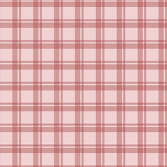 Gingham pattern seamless Plaid repeat in pink.Design for print, tartan, gift wrap, textiles, checkered background for tablecloth