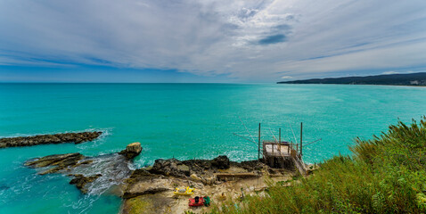 view of the sea from the sea, Vieste, Italy, Europe, March 2024