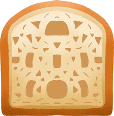 Sweet hand drawn bread illustration