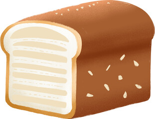 Sweet hand drawn bread illustration