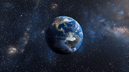 Fototapeta premium real earth in space