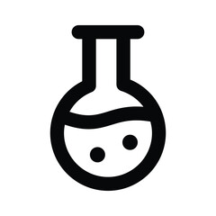 Liquid inside flask showing concept of lab experiment