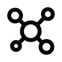 Beautifully designed Icon of molecules in modern style, molecular network