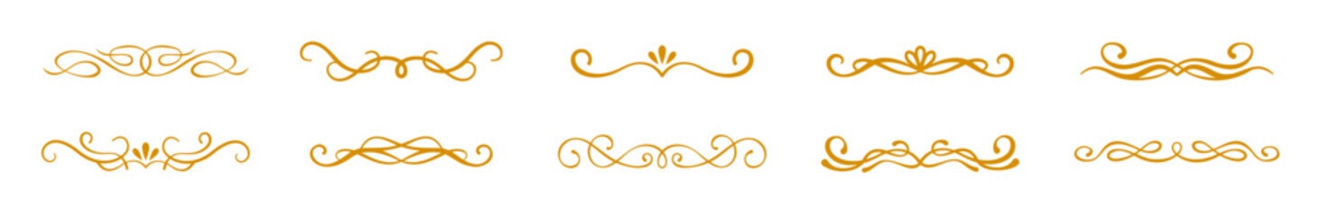 luxury classic royal gold vintage filigree decorative line vector set graphic design art deco illustration premium antique style beauty elegance decoration frame princess crown tiara swirl element