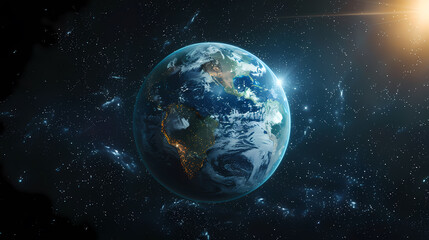 Obraz premium real earth in space