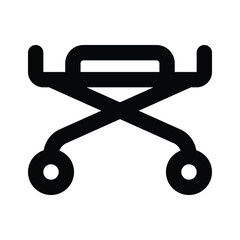 A trendy vector of patient stretcher, icon