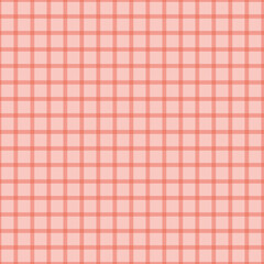 Gingham pattern seamless Plaid repeat in peach.Design for print, tartan, gift wrap, textiles, checkered background for tablecloth
