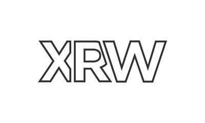 XRW logo design template with strong and modern bold text. Initial based vector logotype featuring simple and minimal typography. Trendy company identity.