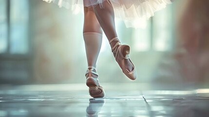 Ballet Dancer Elegance Pointe Shoes Performance