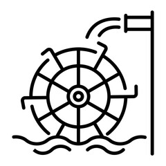 Water turbine line style icon  © Prosymbols