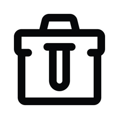 Test tube inside bag showing concept icon of laboratory samples