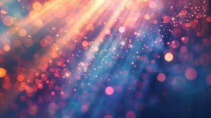 Abstract Minimalist Dance of Lines with Glowing Beams and Bokeh