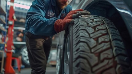 Mechanic Changing Tires
