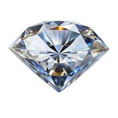 A sparkling diamond with precise, intricate facets reflects light beautifully in a controlled studio environment during daylight hours
