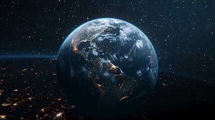 Fototapeta premium real earth in space