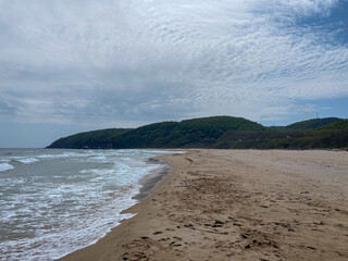 kirklareli kastro coast sandy blue sea and sky