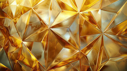 Golden Geometric Pattern with Shimmering Details