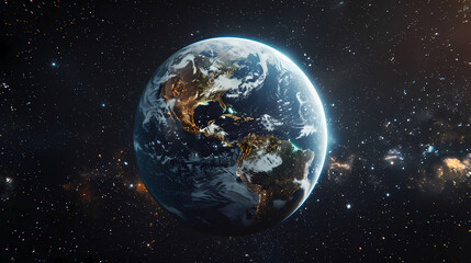Obraz premium real earth in space