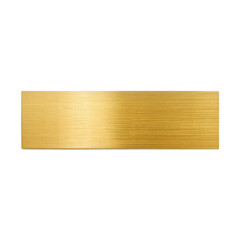 A sleek, horizontally-oriented gold bar with a refined textured surface and a smooth, shiny appearance