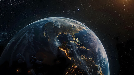 Obraz premium real earth in space