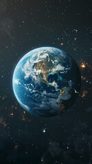 Naklejka premium real earth in space