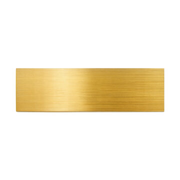 A sleek, horizontally-oriented gold bar with a refined textured surface and a smooth, shiny appearance