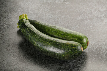 Raw young small green zucchini