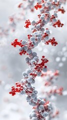 Intricate D of a Complex Protein Structures Molecular Model in a Sterile Laboratory Environment